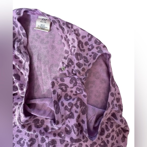 Gap Girls Purple and pink leopard print jumpsuit - Picture 6 of 12